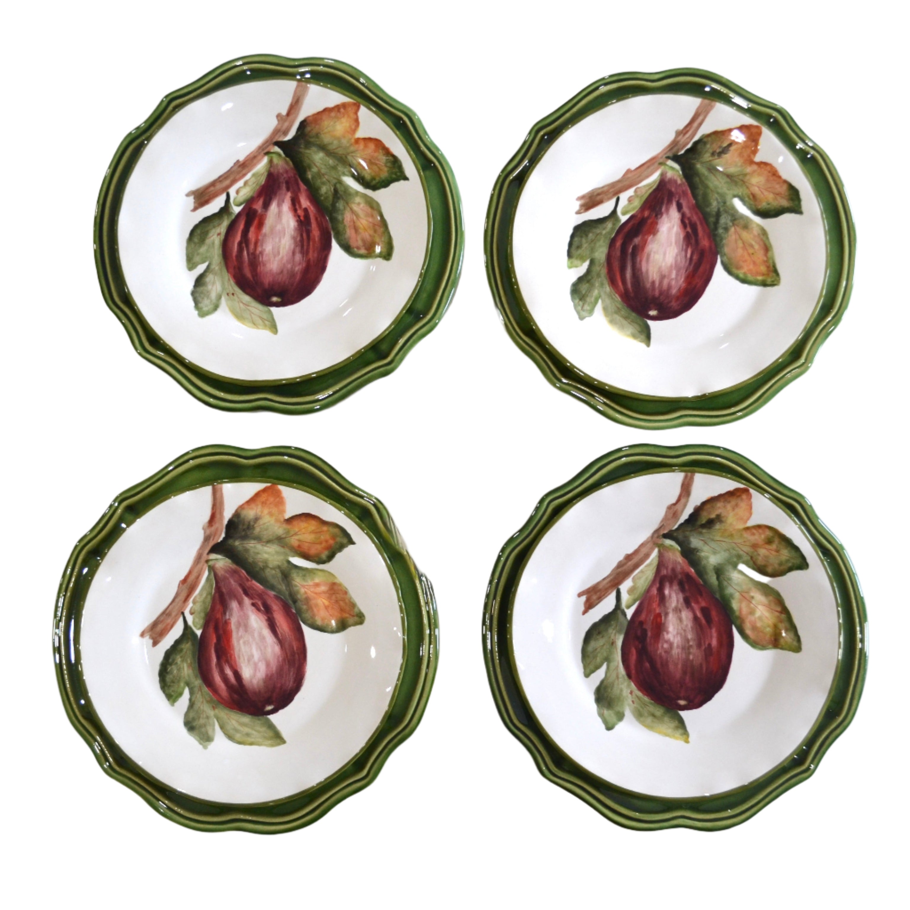 Green & Fig Plates Set (8-piece)