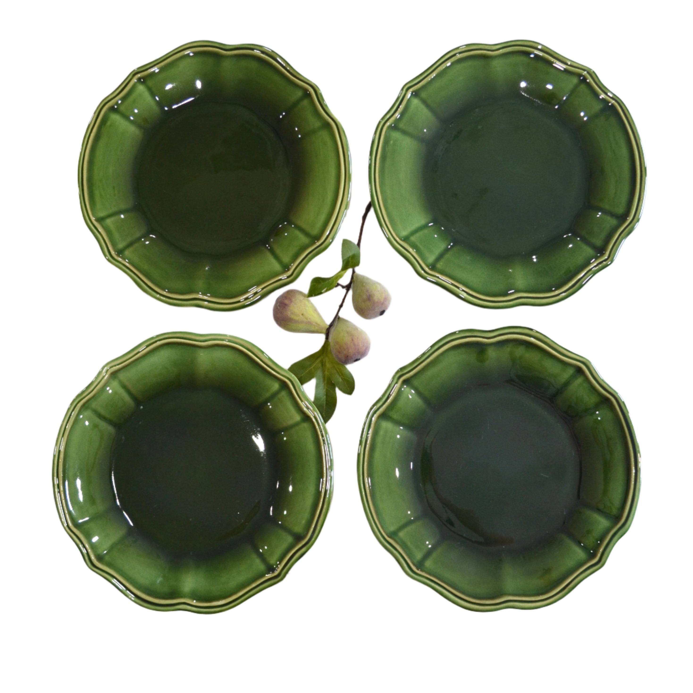 Green Dinner Plates (Set of 4)